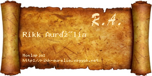 Rikk Aurélia névjegykártya